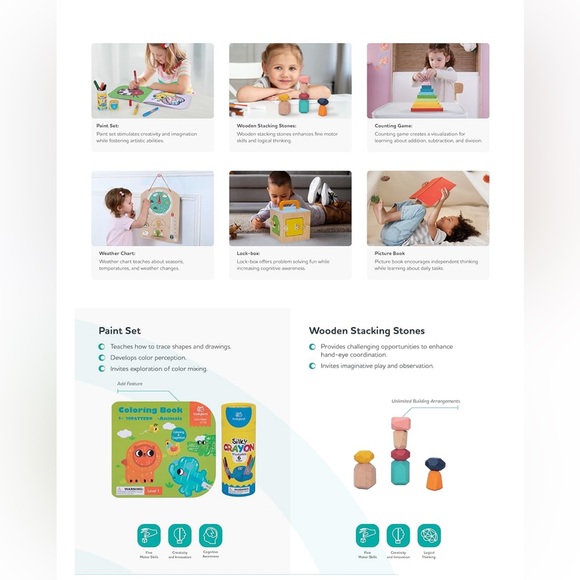 EarlyLearningToyBundle6in1 Box EducationalMontessoriPlaySetWooden Toddler🧒🏻Toy - Picture 9 of 10